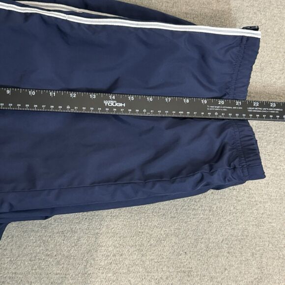 Vintage Reebok Track Pants L Women Blue Active Ankle Zip Logo Baggy 90s Y2K - Picture 7 of 12